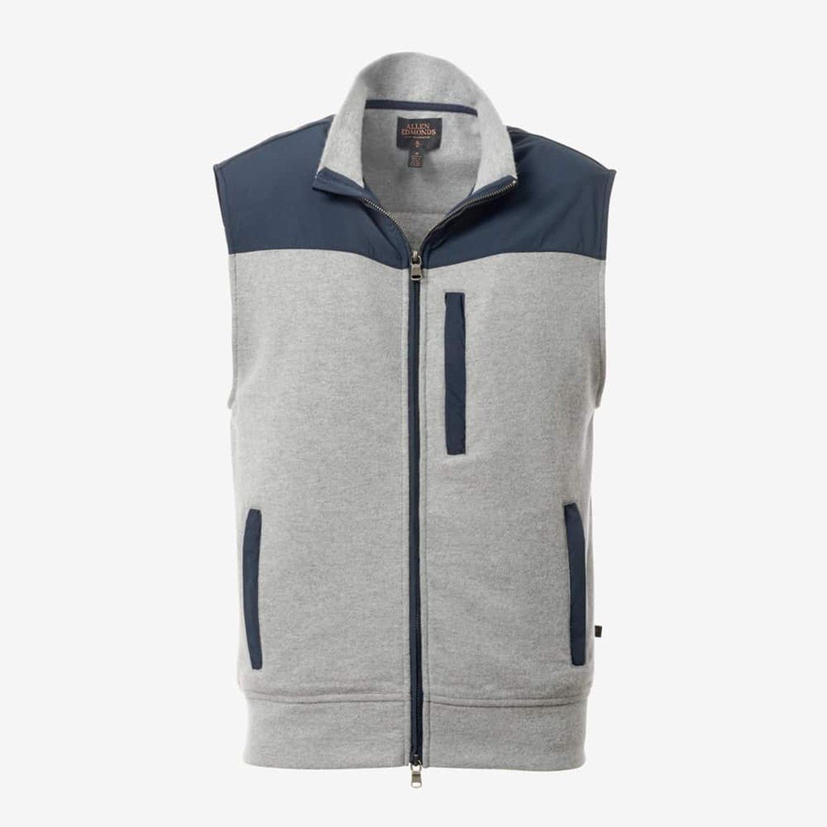 Allen Edmonds Men's James Zip-Front Vest in Navy, Size Small