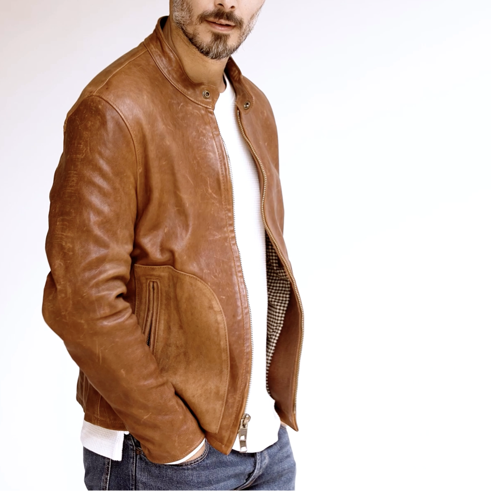 ジャケット・アウター XL Schott Cafe racer Jacket Sheep skin ec4030092_single_feed351.jpg
