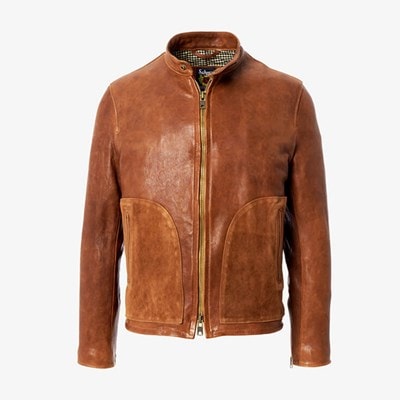 トップス SCHOTT/ OLD HICKORY VSET/ L Schott® N.Y.C. X Allen Edmonds Café Racer 2.0 Leather Jacket