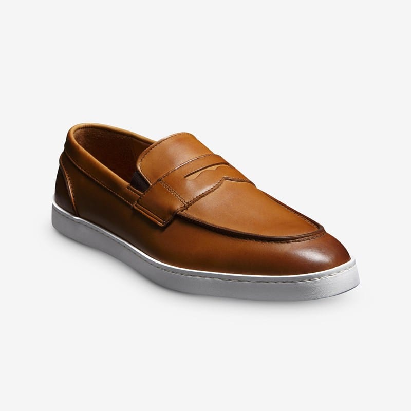 Allen Edmonds Randolph Slip-on Sneaker in Walnut Leather, size 9.5 D