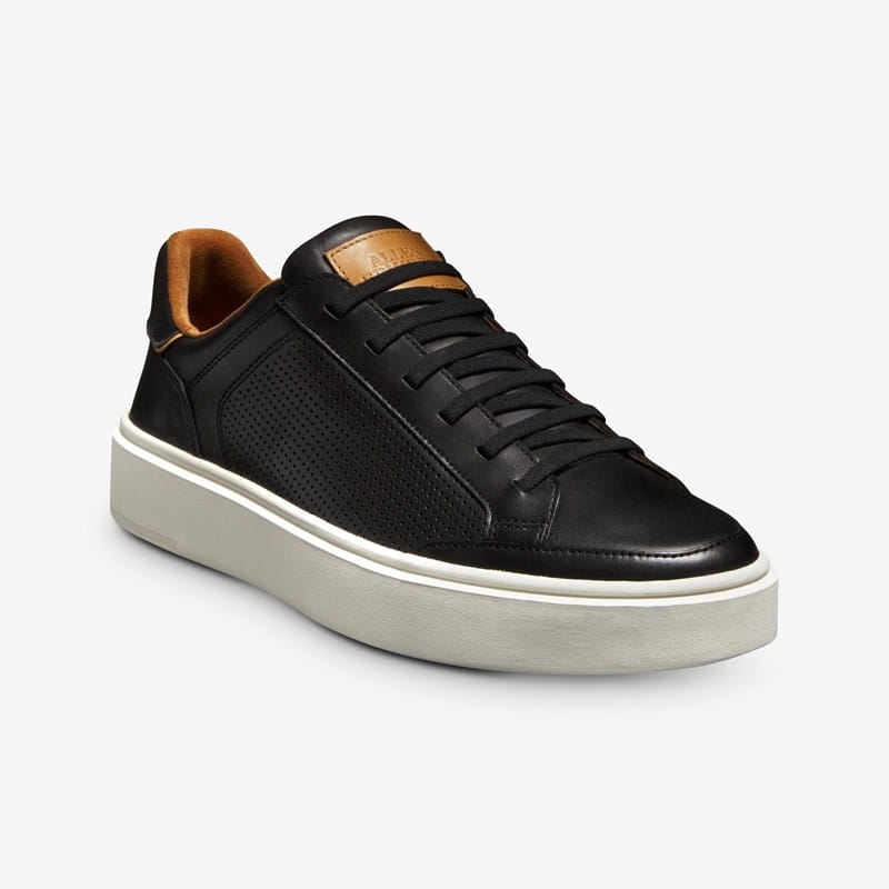 Allen Edmonds Oliver Slip-on Stretch-lace Sneaker in Black Leather, size 11.5 3E