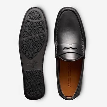 Allen Edmonds Lake Como Penny Loafers Mens 11.5  3E Vibram Soles Black Leather Allen Edmonds Sorrento Calfskin Penny Loafer Black (9110  main image 3