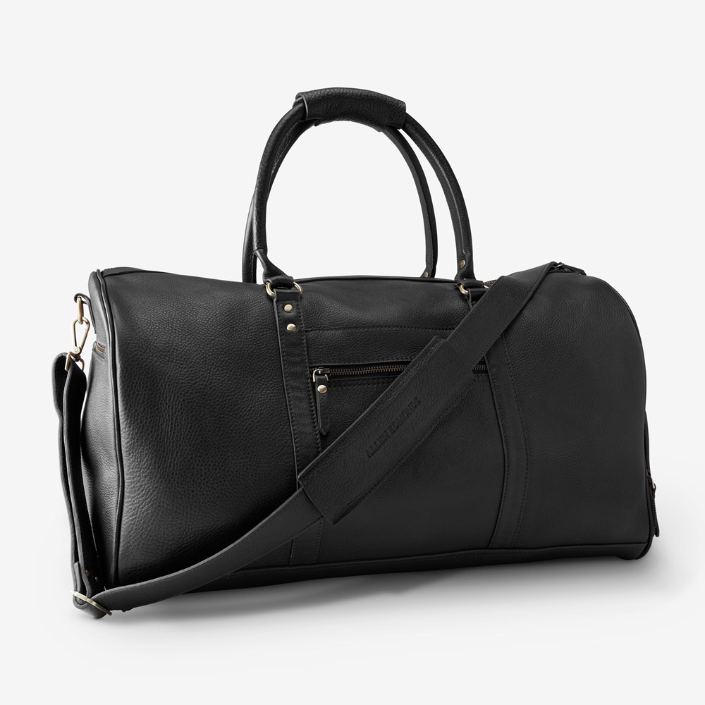 Allen Edmonds Leather Weekender in Black Leather