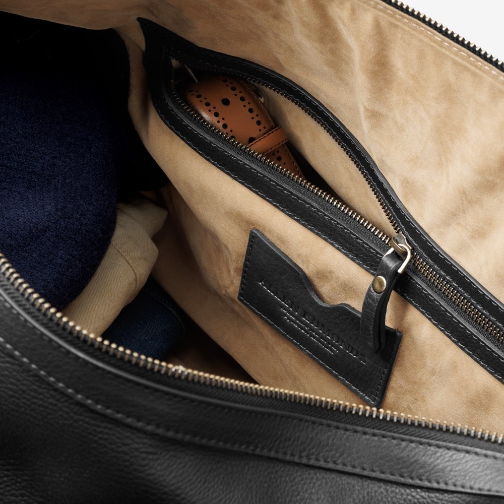 weekender leather duffle bag mens