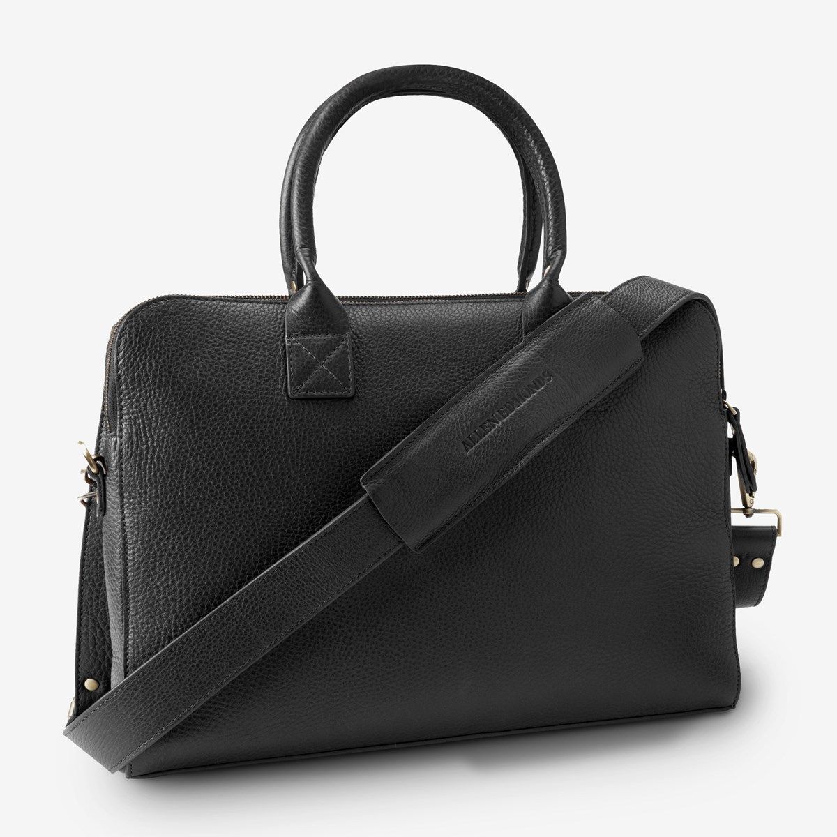 Allen Edmonds Leather Weekender in Black Leather