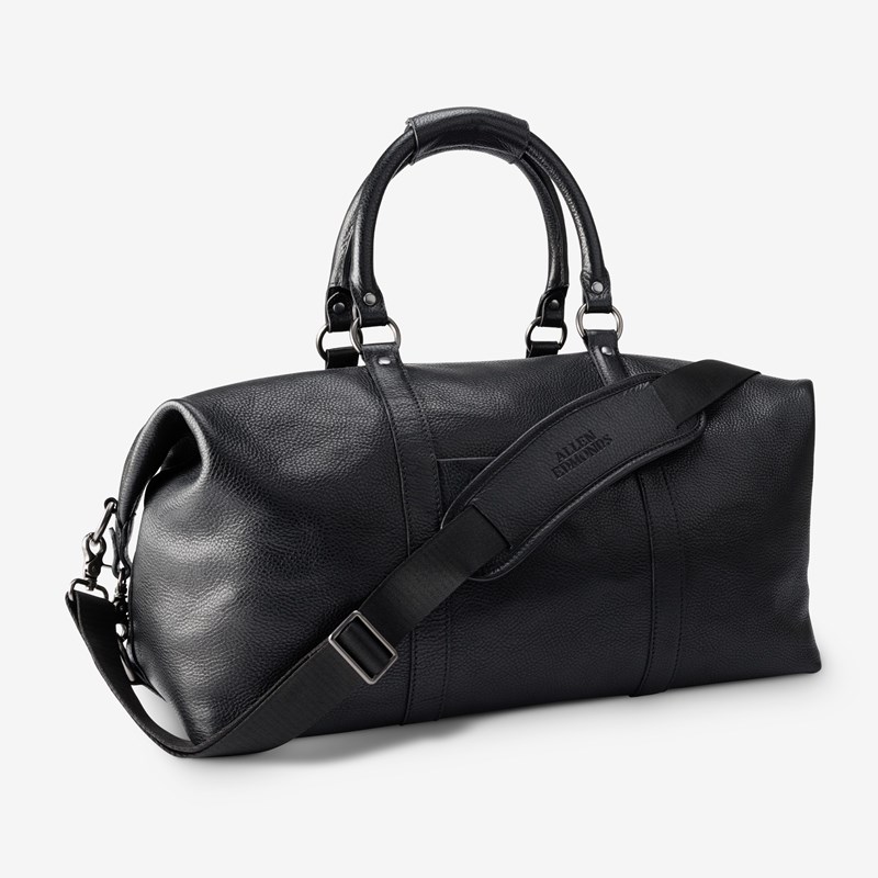 Allen Edmonds Leather Weekender in Black Leather