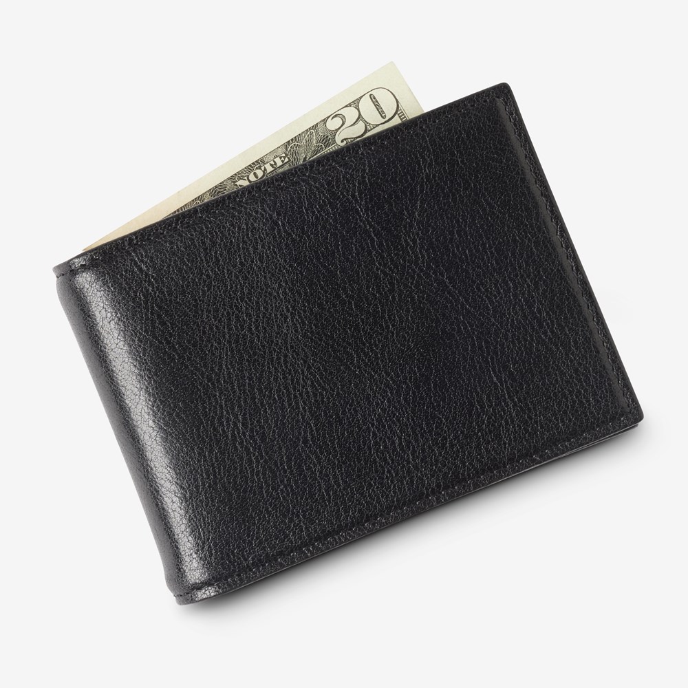 Allen Edmonds Bifold Leather Wallet with Money Clip