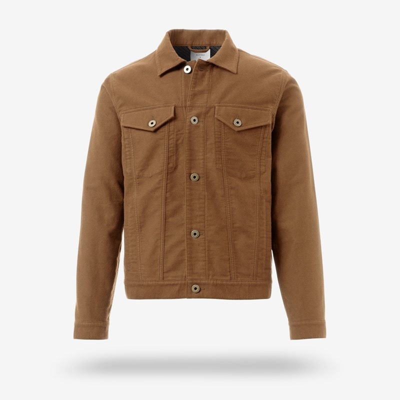 Italian moleskin trucker jacket on sale