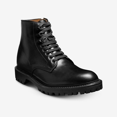 men's fashion party nightclub dress high boots black genuine leather shoes  lace-up cowboy platform boot