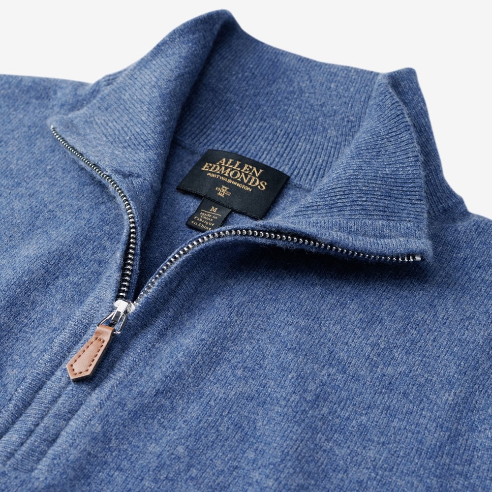 Mens half zip cashmere sweater deals