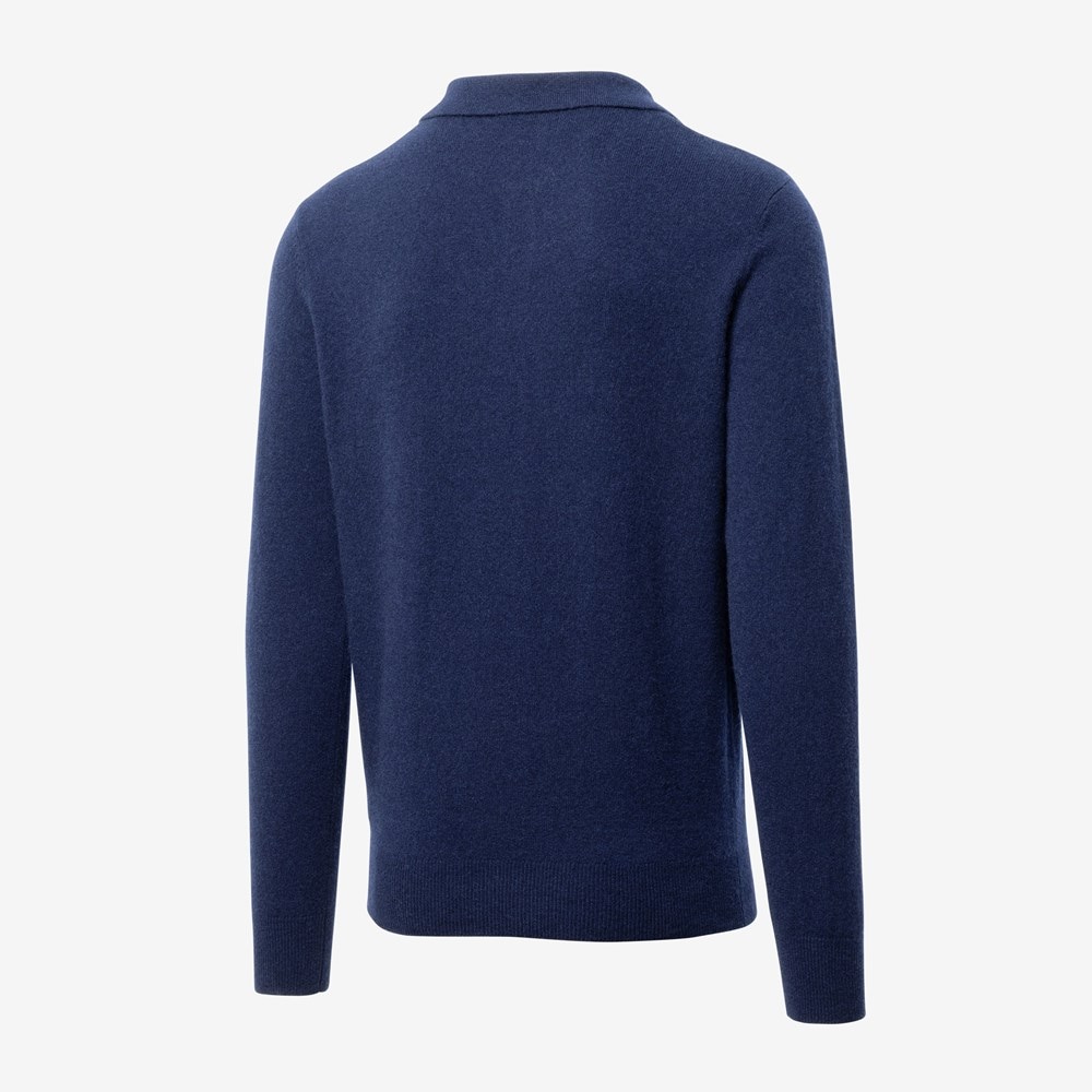 Cashmere Long-sleeve Sweater Polo