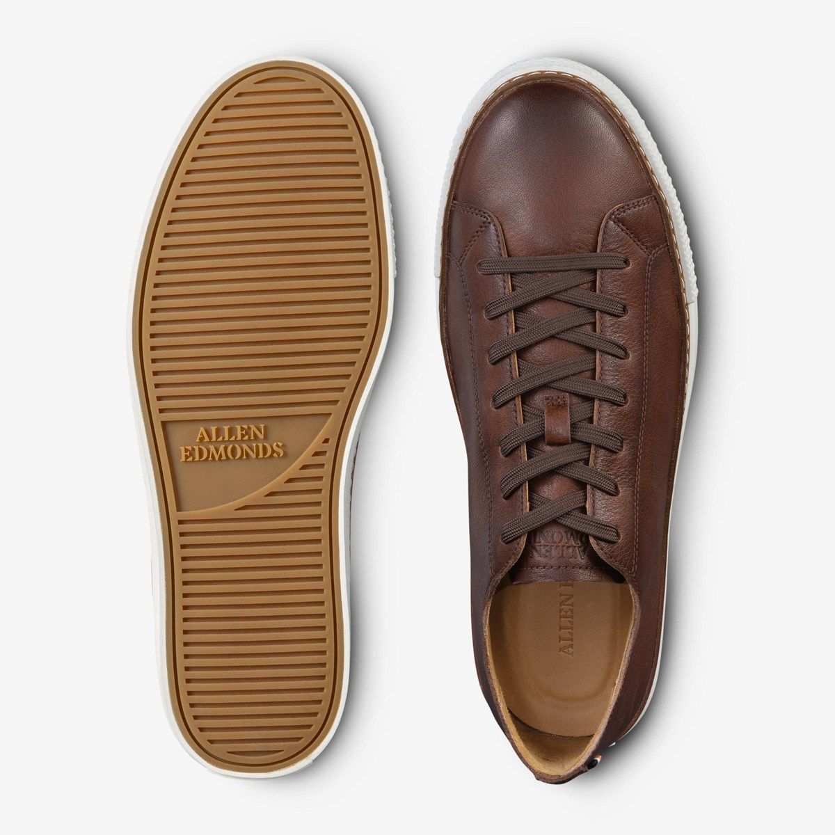 NWT Allen Edmonds Paxton Lace-up Sneaker Brown Leather Slip-On Loafers 9D‎ Allen Edmonds Dress Shoes Men main image 3