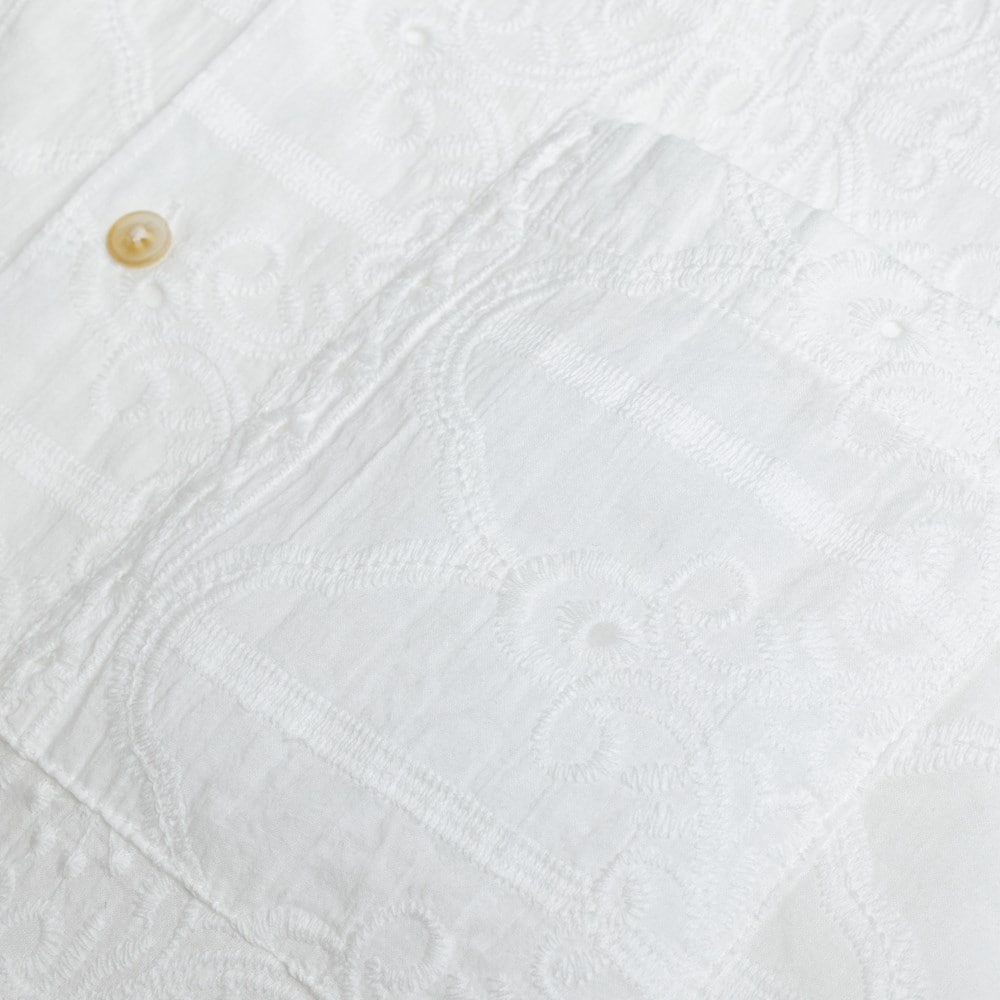 UNUSED × BY EMBROIDERY SHORTSLEEVE SHIRT Embroidered Suncherry Short Sleeve Shirt – BODE