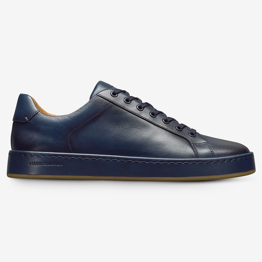 (取寄) アレンエドモンズ メンズ バーンズ Allen Edmonds men Allen Edmonds Barnes Navy Blue Leather Barnes Lace-up Sneaker | Men's Sneakers | Allen Edmonds