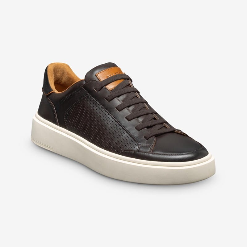 Allen Edmonds Oliver Slip-on Stretch-lace Sneaker in Espresso Leather, size 11.0 3E