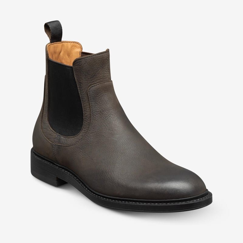 Allen Edmonds Tanner Weatherproof Chelsea Boot Boots in Grey Leather, size 10.0 D