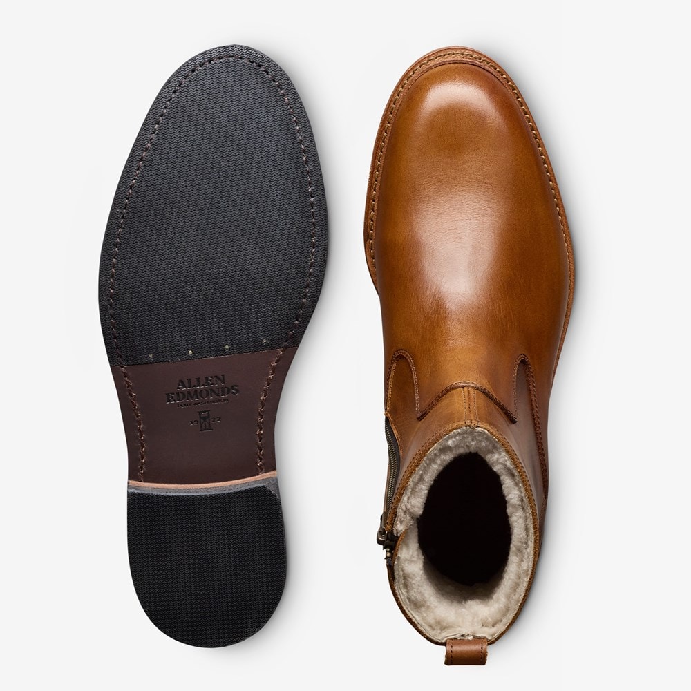 Tompkins Shearling Zip-up Boot | Men's Boots | Allen Edmonds