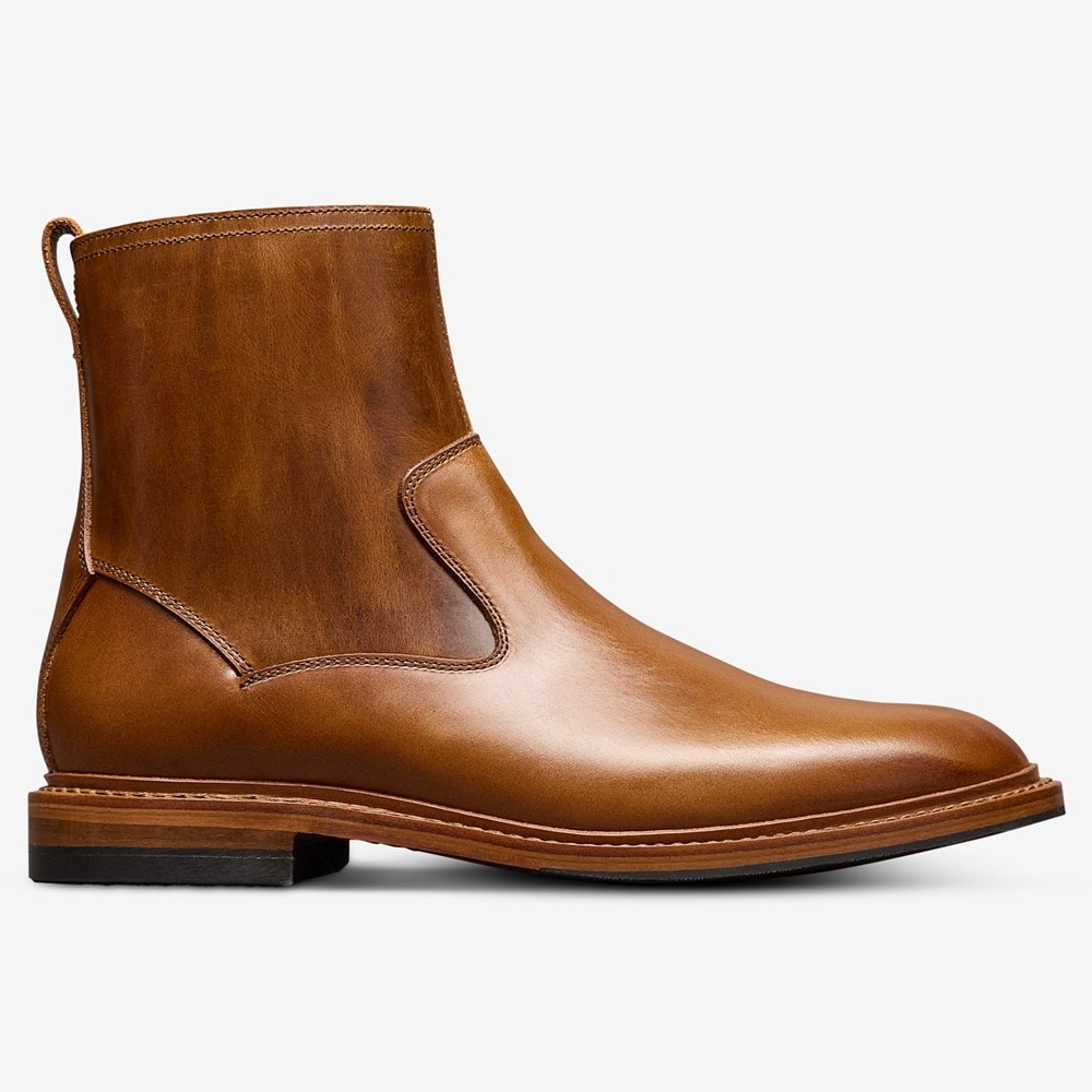 【アヴドゥル】 Allen Edmonds Tompkins Zip-up Boot Brown Leather - Sherman