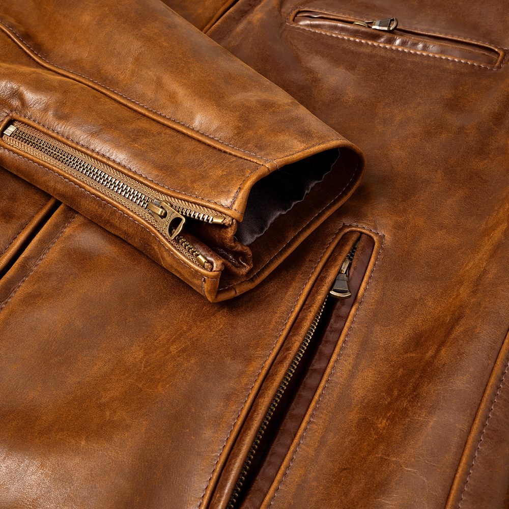 Schott N.Y.C. X Allen Edmonds Cafe Racer 2.0 Leather Jacket Men s Outerwear Allen Edmonds