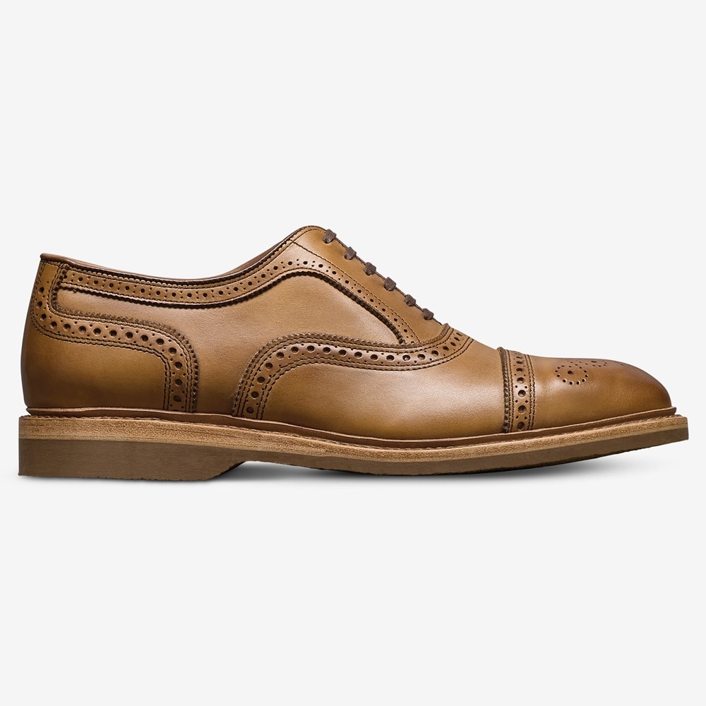 靴 Allen Edmonds 6115 Strand Medallion cap Allen Edmonds Strand Leather Cap-toe Oxford Dress Shoe Black
