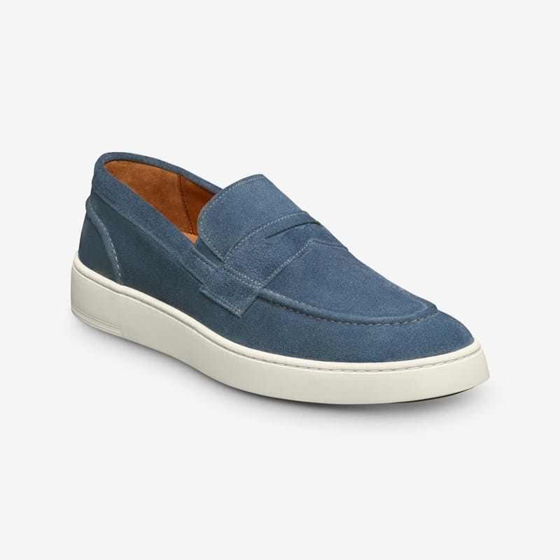 Allen Edmonds Randolph 2.0 Slip-on Sneaker in Denim Suede, size 9.0 D, Leather/Rubber