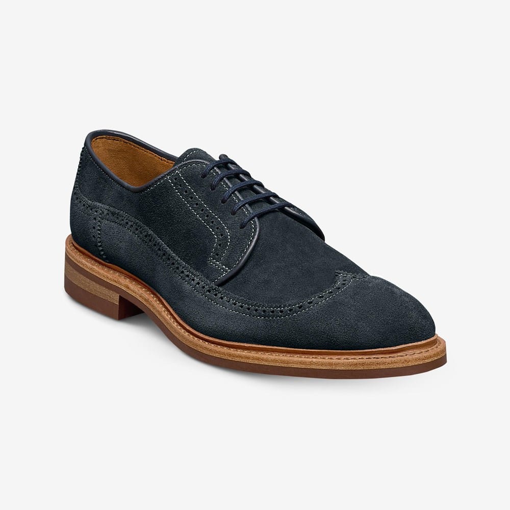 navy blue suede dress shoes Handmade Men's Blue Suede Lace-Up Dress Shoes | Elegant Formal Business Shoes