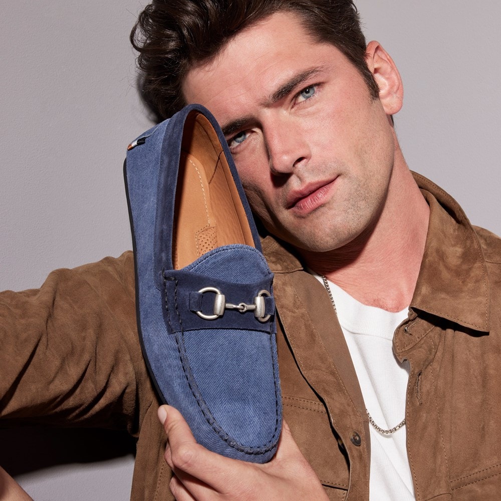 (取寄) アレンエドモンズ メンズ セバスチャン シューズ Allen Edmonds men Sebastian Loafer/Moc Shoes Navy Suede Mix Sebastian Bit Driving Loafer | Men's Loafers | Allen Edmonds