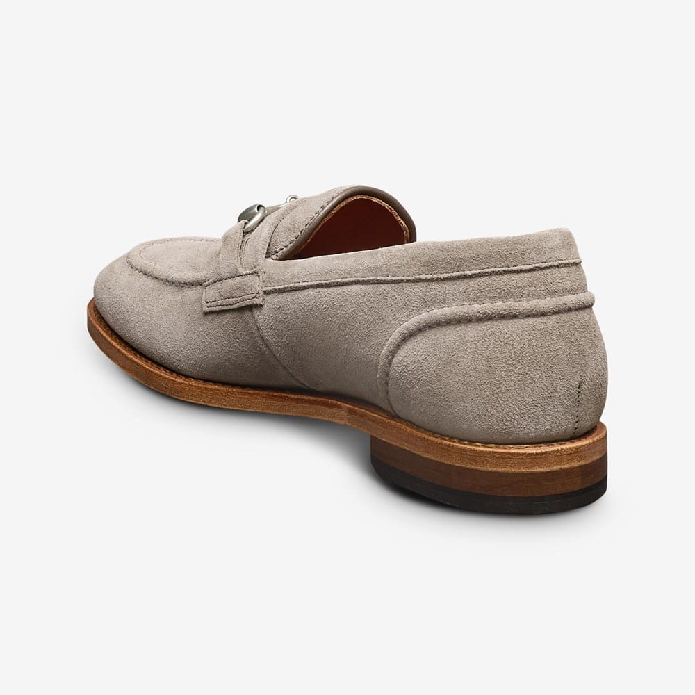 ALLEN EDMONDS Pewter Men\'s Suede Randolph Slip-on Loafers With Horse Bit Randolph Bit Loafer | Men main image 4