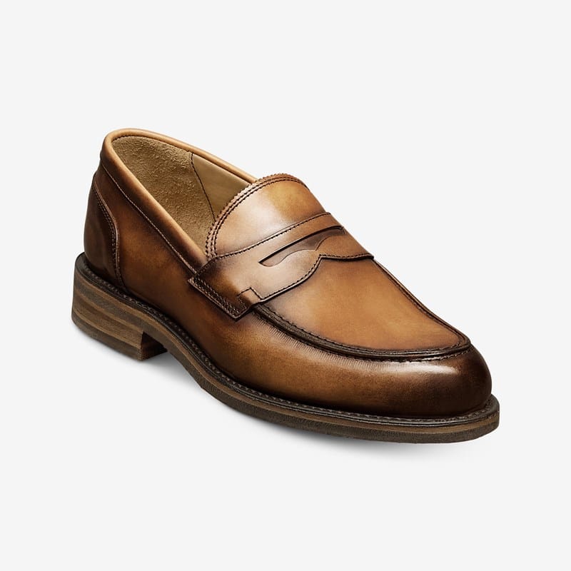 Allen Edmonds Miller Reserve Penny Loafer in Walnut Leather, size 10.0 3E