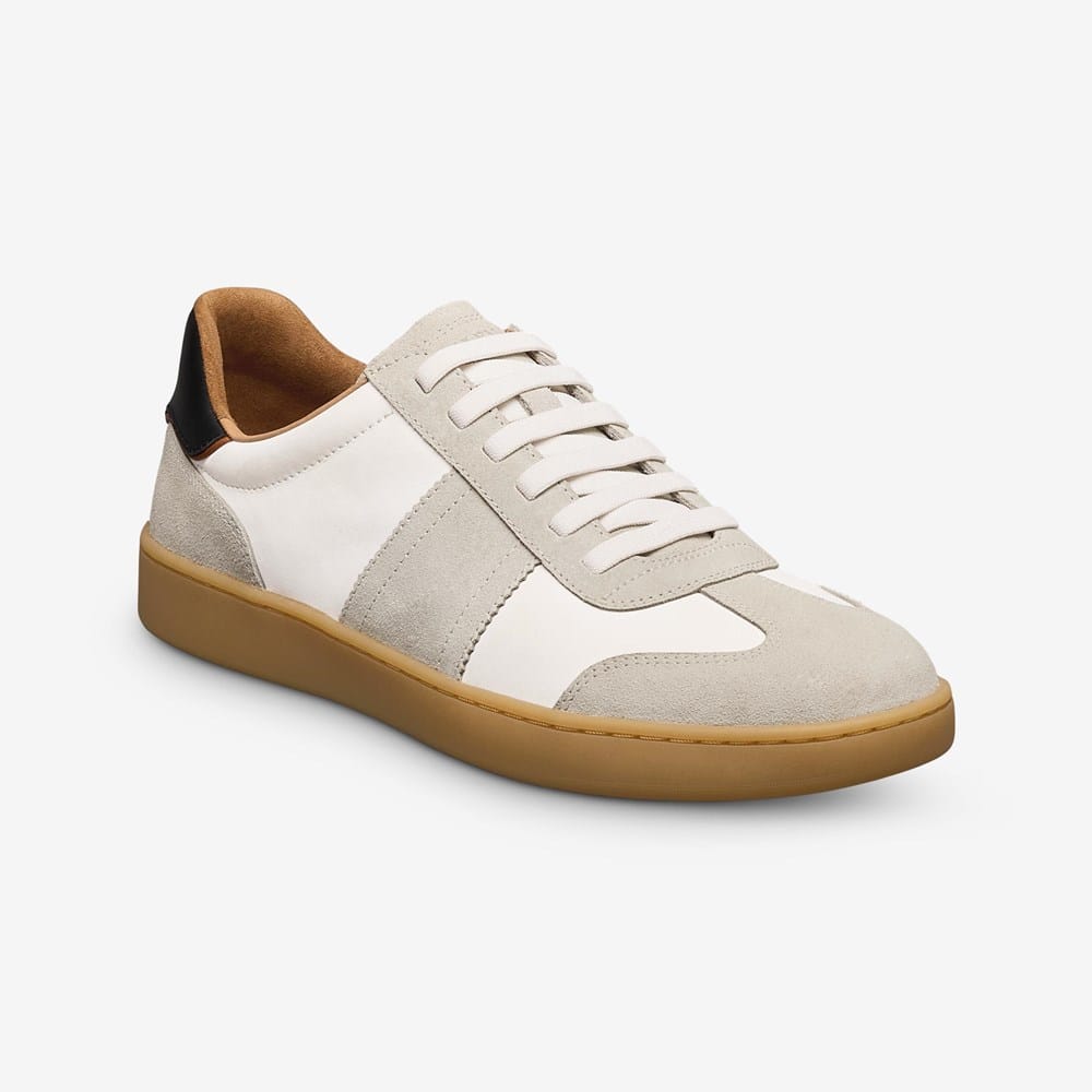 Allen Edmonds Brown Suede Lace-Up Slip-On Sneakers with Cream Laces Barnes Lace-up Sneaker | Men main image 3