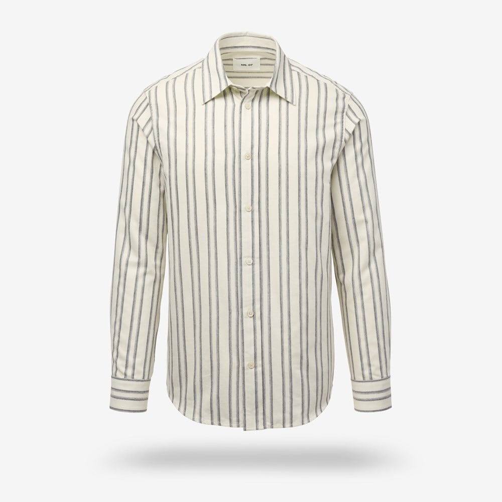トップス CUT STRIPE SHIRT ANCELLM ANCELLM - CUT STRIPE SHIRT | BEIGE | シャツ | NapsNote