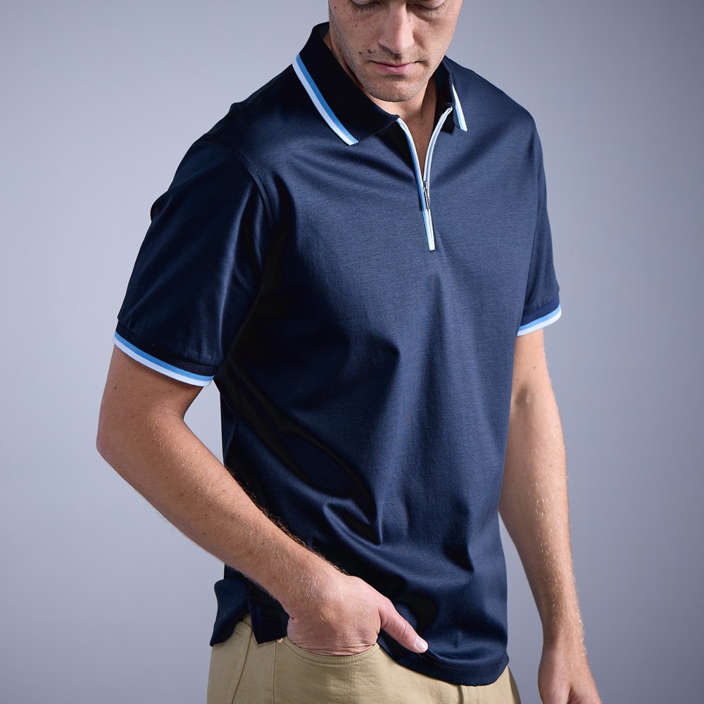 Bugatchi Quarter-zip Polo | Men's Shirts | Allen Edmonds