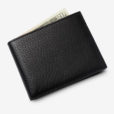 Arpese Bifold Wallet - Dark Navy Leather, Simple Design, 4 Card Slots, Bill & Coin Pocket - View #7