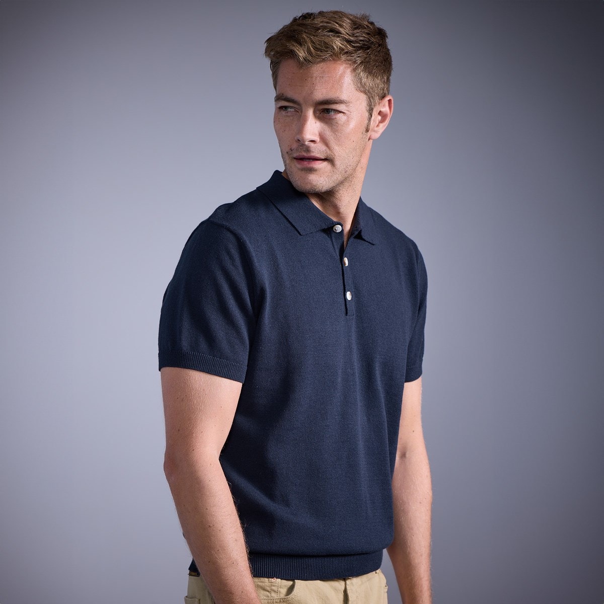 Short Sleeve Knit Polo | Men's Shirts | Allen Edmonds