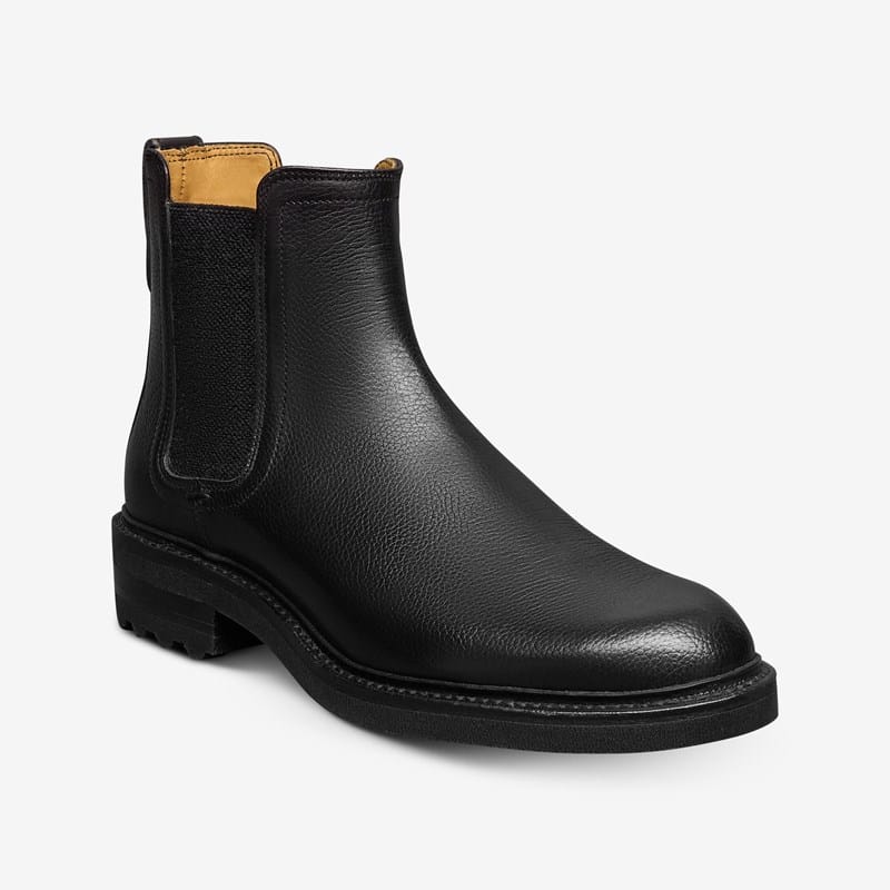 Allen Edmonds Reserve Nash Reserve Chelsea Dress Boot Boots in Black Leather, size 9.0 3E