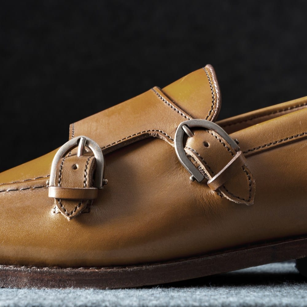 hm brown crochet dress STEEL TOE MONK STRAP SHOE DANTE BROWN 14 main image 1