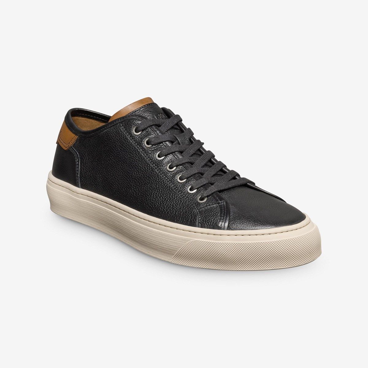 Allen Edmonds Courtside Shoes Men\'s 7 E Brown Leather Low Top Casual Sneakers Courtside Lace-up Sneaker | Men main image 2