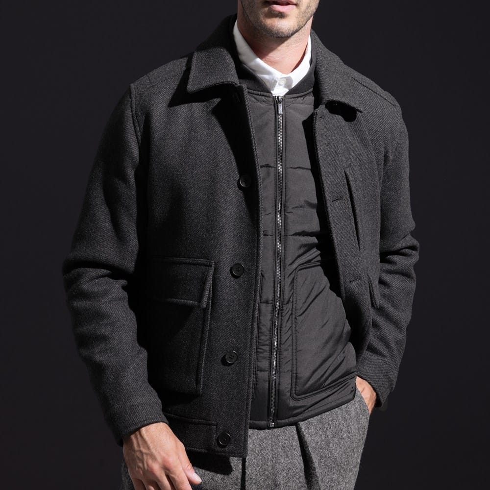Bugatchi Wool Blouson | Men's Outerwear | Allen Edmonds