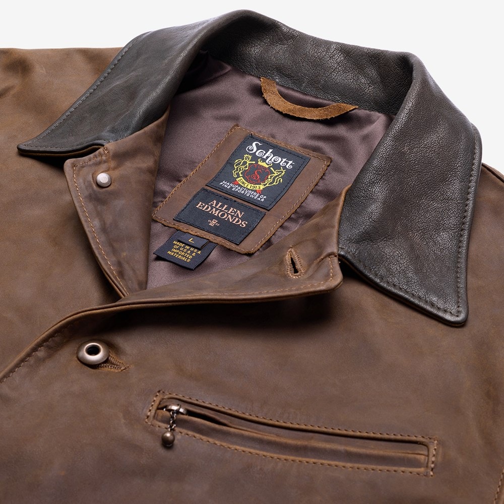 Schott LAMB LEATHER PATCH POCKET LS SHIT