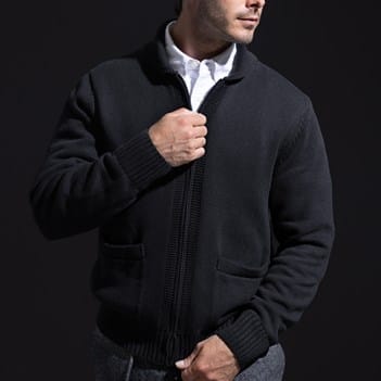 Schott® N.Y.C. Zip-front Shawl Collar Cardigan | Men's Sweaters
