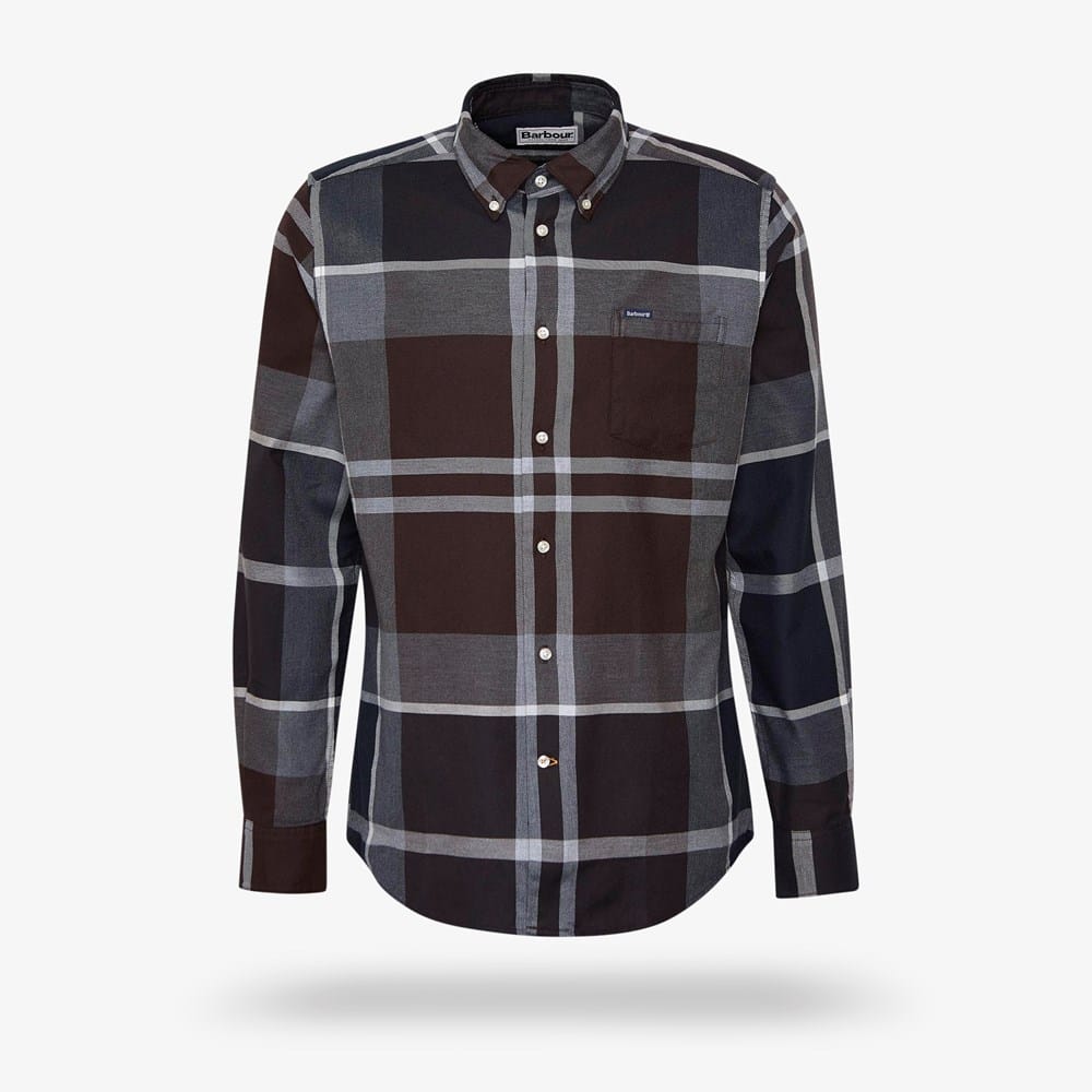 barbour dress shirt Barbour Wetheram Black Watch Tartan Plaid Button Down Collar Shirt in  Tailored Fit