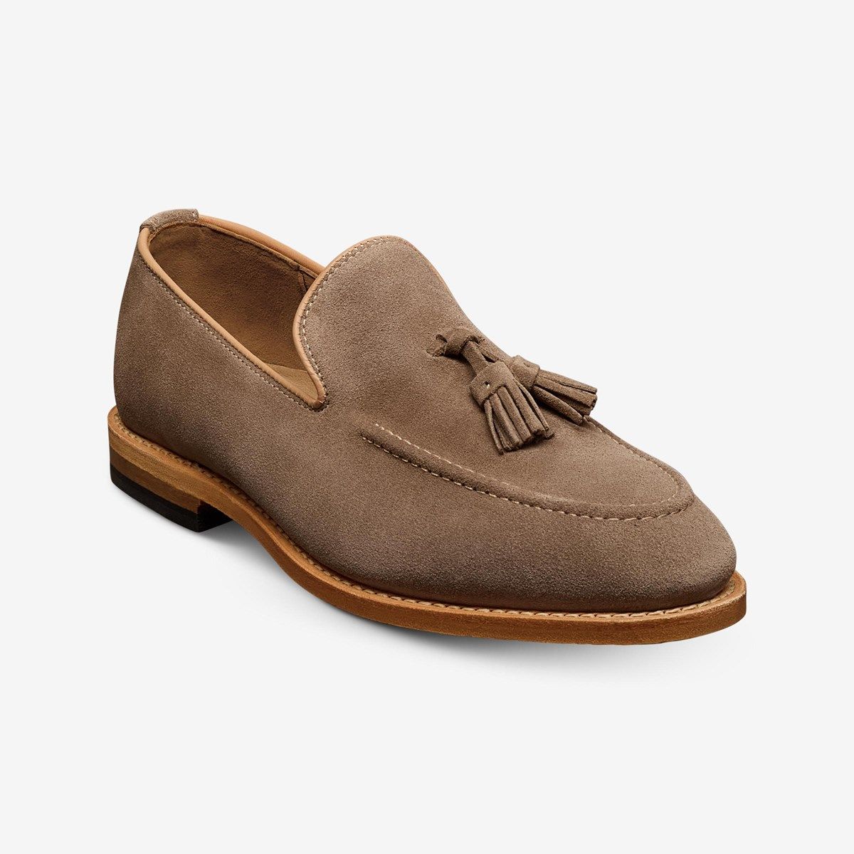 mens brown suede dress shoes Chamberlain Calf Men's One Piece Balmoral Men's Brown Norwegian Apron-Toe Suede