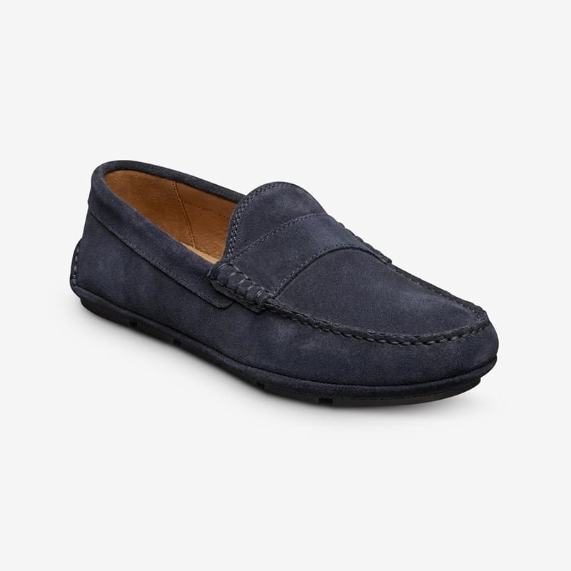 Allen Edmonds Apex Driving Loafer in Navy Suede, size 10.0 D, Leather/Rubber