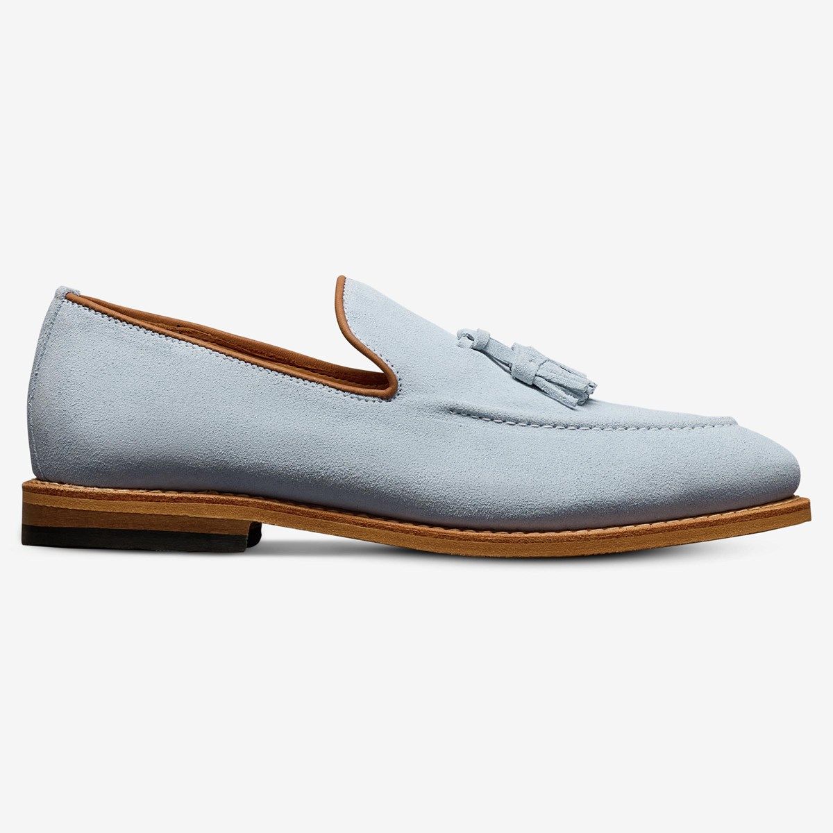 ALLEN EDMONDS Men\'s Super Sport Loafers Grey Size 12~ Hand Sewn Luxe Suede New Allen Edmonds Super Sport Penny Loafers Suede Light Grey  main image 4