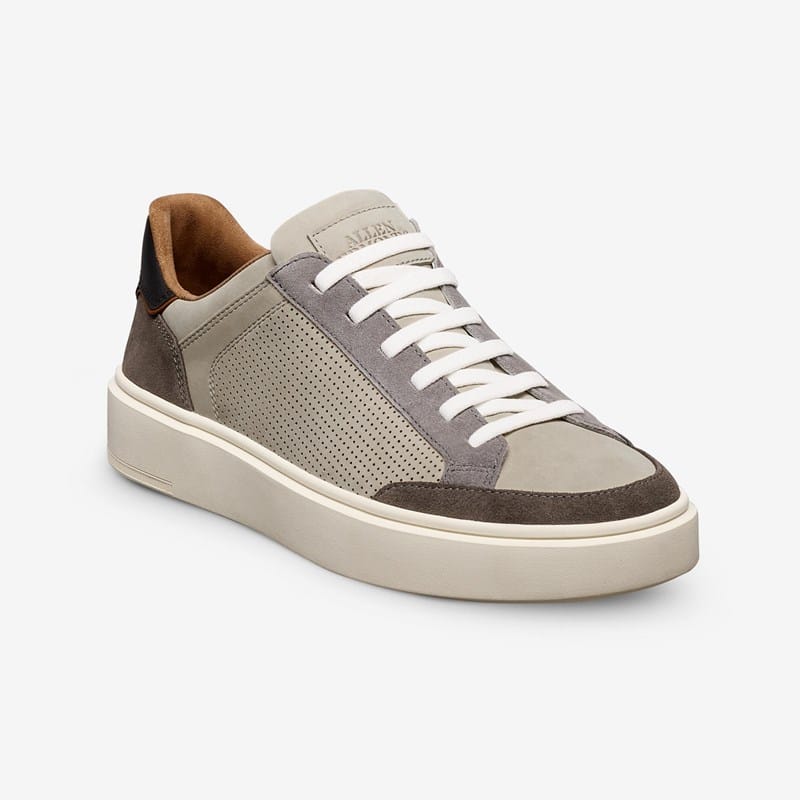 Allen Edmonds Oliver Slip-on Stretch-lace Sneaker in Vapor Grey Suede, size 11.0 D, Leather/Rubber