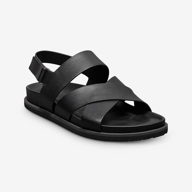 Allen Edmonds Davenport Sandal Sandals in Black Leather, size 9.5 D
