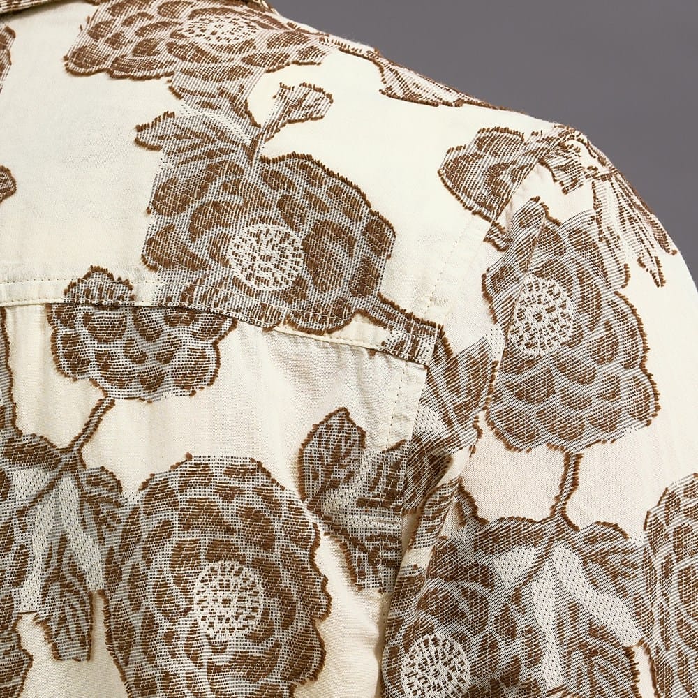 Les Deux Lesley Flower Jacquard Short-sleeve Shirt