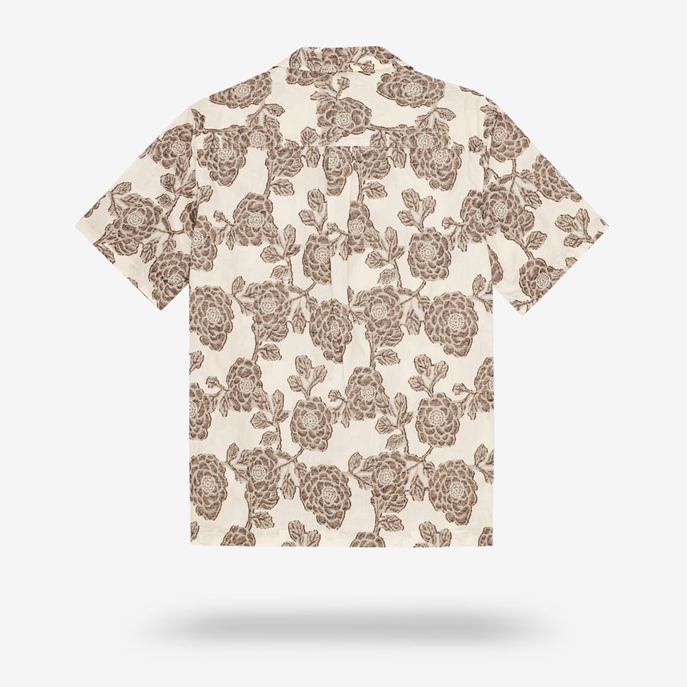 Les Deux Lesley Flower Jacquard Short-sleeve Shirt | Men's Shirts