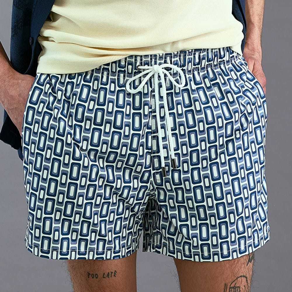 Bugatchi Cruz Mid-length Swim Trunks | Men's Pants | Allen Edmonds