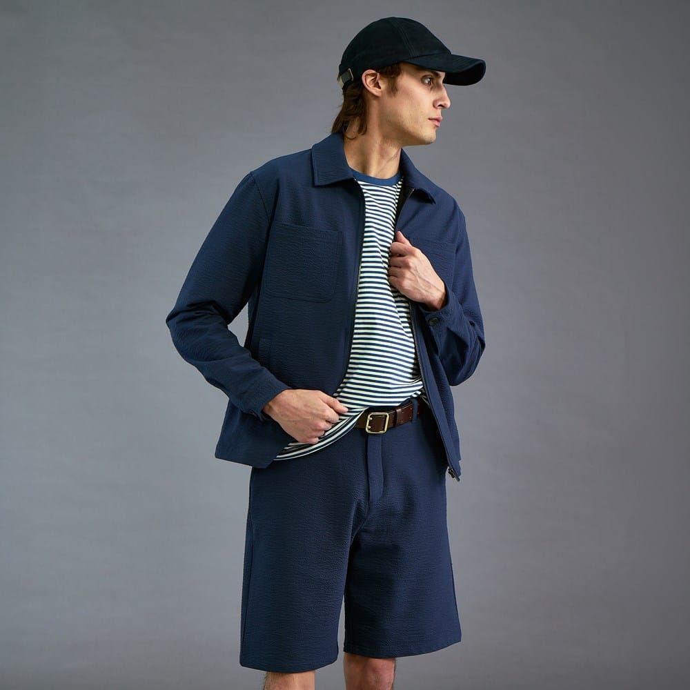 Les Deux Randall Seersucker Suit Shorts | Men's Pants | Allen Edmonds